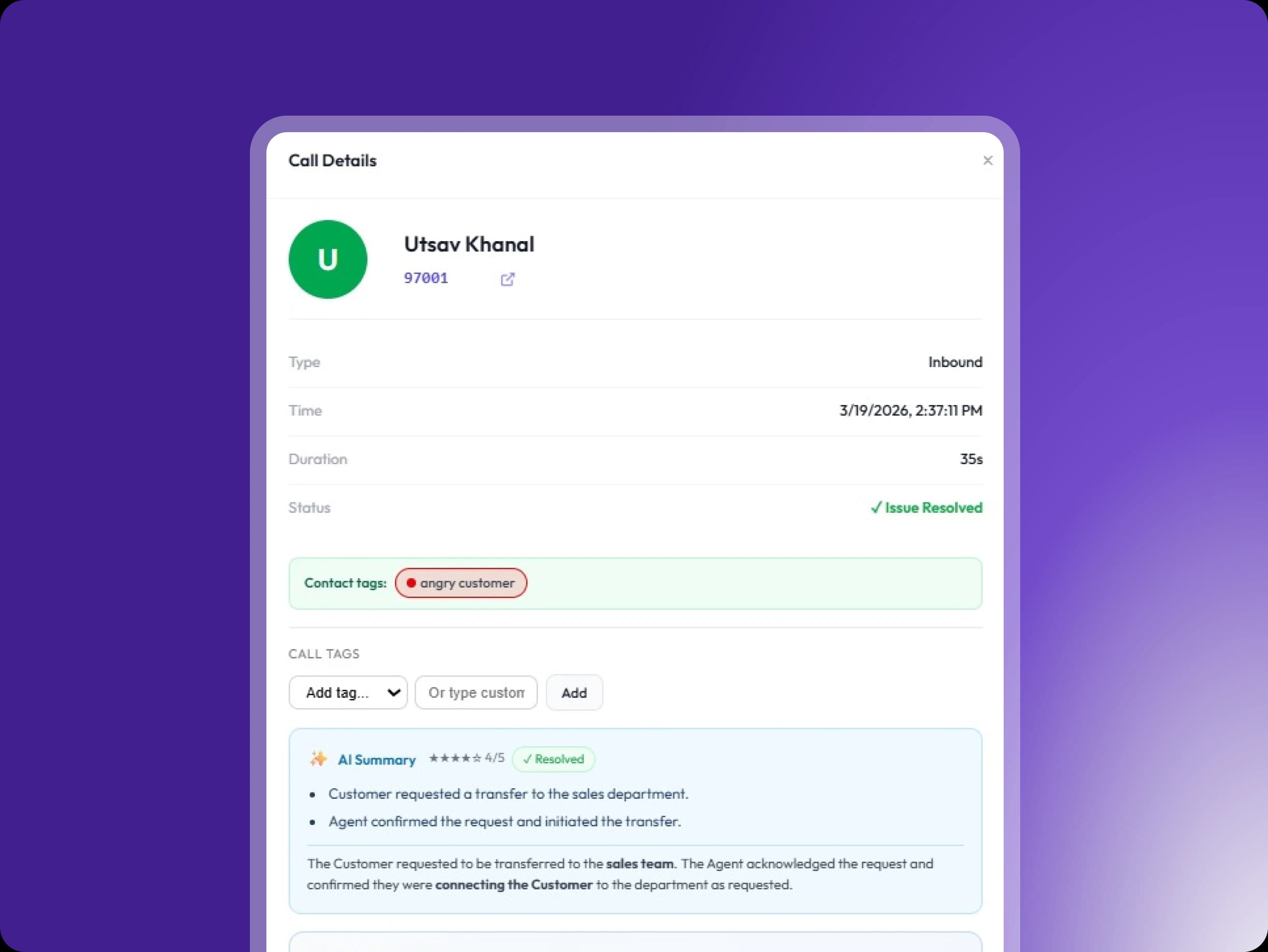 AI-powered call intelligence