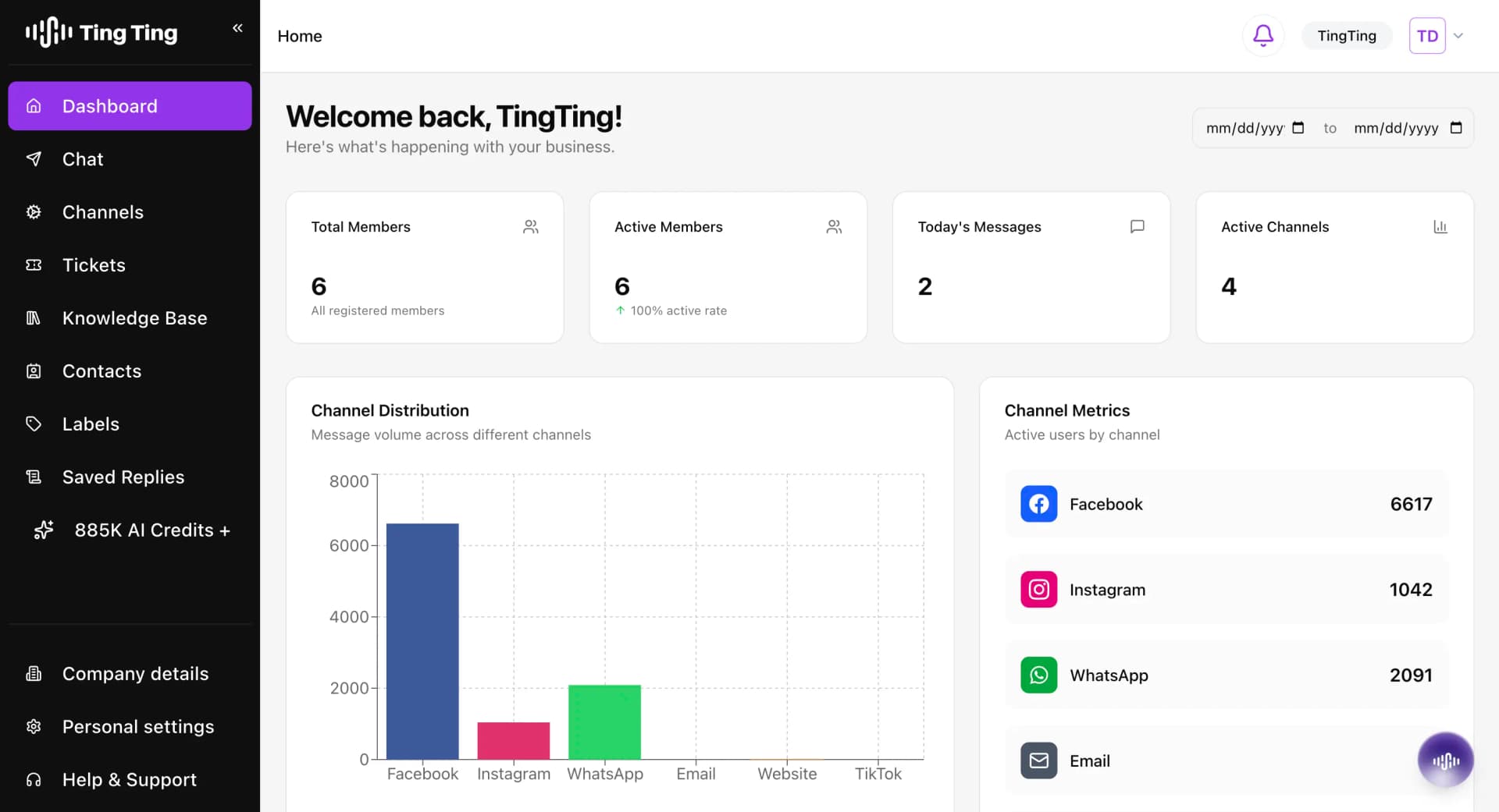 Head to Channels to connect all your communication channels and centralize it all in one place.